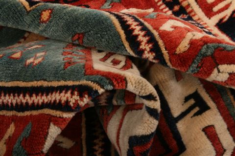 Kazak Red Hand Knotted 42 X 51 Area Rug 100-26825 Image 2