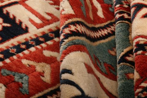 Kazak Red Hand Knotted 42 X 51 Area Rug 100-26825 Image 3