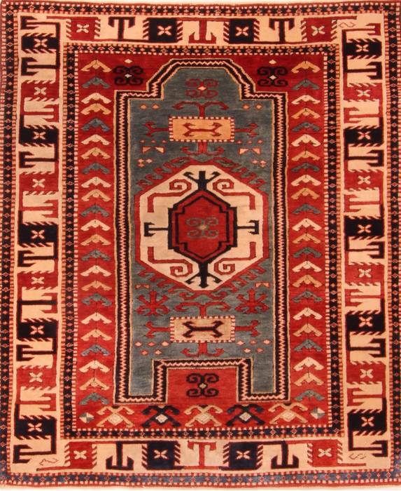 Kazak Red Hand Knotted 42 X 51 Area Rug 100-26825 Image 0