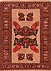 Kurdi Red Hand Knotted 42 X 56  Area Rug 100-26826 Thumb 0