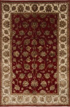 Kashan Beige Hand Knotted 5'5" X 8'2"  Area Rug 250-26829