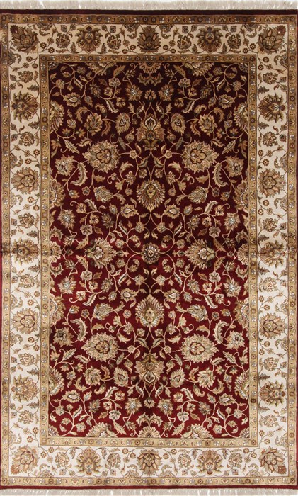 Isfahan Beige Hand Knotted 51 X 82 Area Rug 250-26832 Image 0