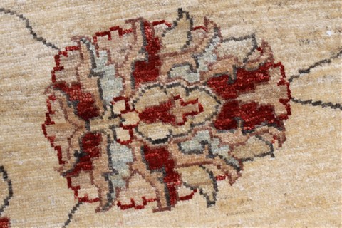 Pishavar Beige Hand Knotted 59 X 79 Area Rug 250-26833 Image 10