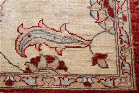 Pishavar Beige Hand Knotted 59 X 79 Area Rug 250-26833 Image 11