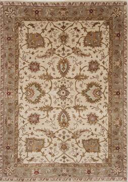Chobi Beige Hand Knotted 5'7" X 7'10"  Area Rug 250-26834