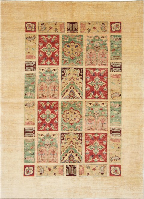 Pishavar Beige Hand Knotted 58 X 79  Area Rug 250-26835 Image 0