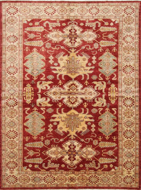 Kazak Yellow Hand Knotted 58 X 79 Area Rug 250-26836 Image 0
