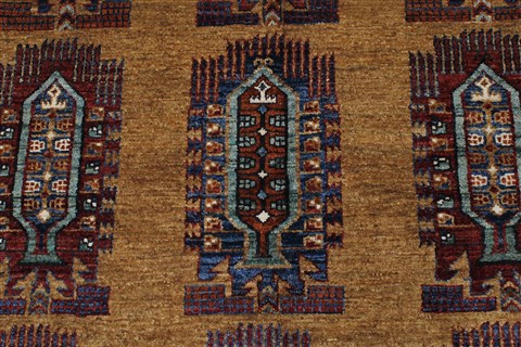 Chobi Green Hand Knotted 62 X 73 Area Rug 250-26837 Image 5