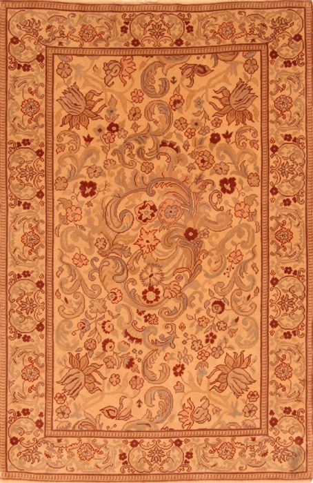 Tabriz Brown Hand Knotted 40 X 60 Area Rug 100-26839 Image 0