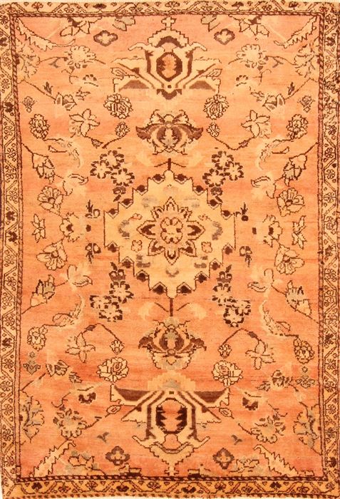 Hamedan Brown Hand Knotted 46 X 66 Area Rug 100-26842 Image 0