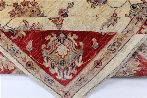 Pishavar Beige Hand Knotted 57 X 82 Area Rug 250-26845 Image 4