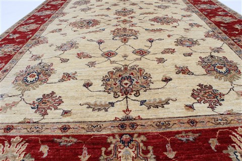 Pishavar Beige Hand Knotted 57 X 82 Area Rug 250-26845 Image 6