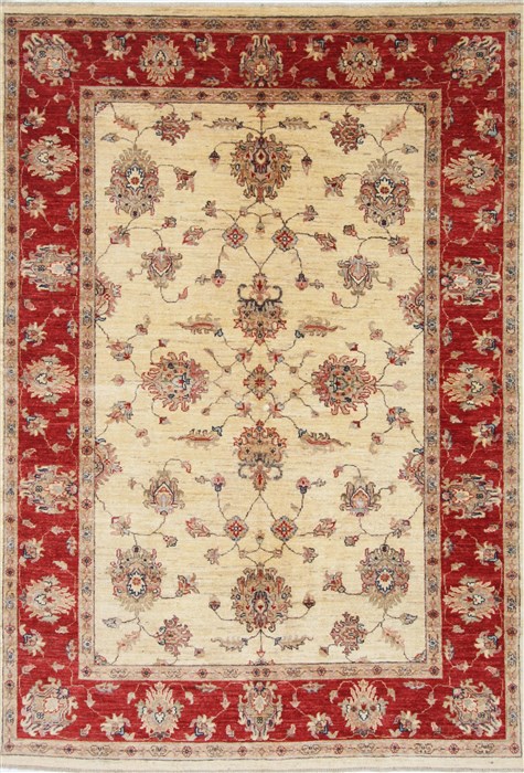 Pishavar Beige Hand Knotted 57 X 82 Area Rug 250-26845 Image 0