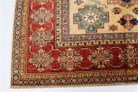Kazak Yellow Hand Knotted 57 X 79 Area Rug 250-26846 Image 7