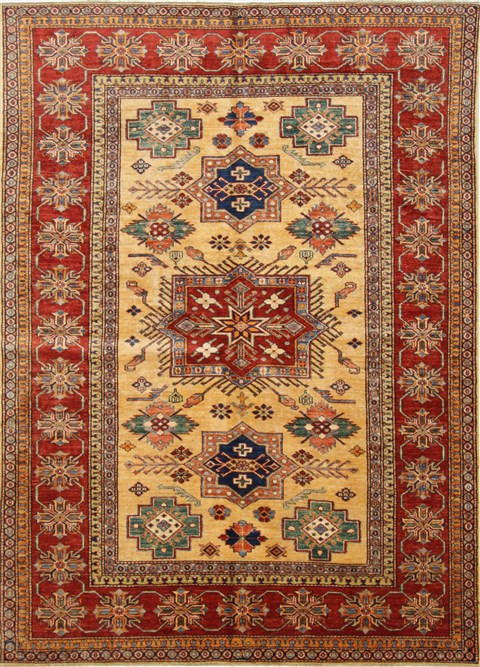 Kazak Yellow Hand Knotted 57 X 79 Area Rug 250-26846 Image 0