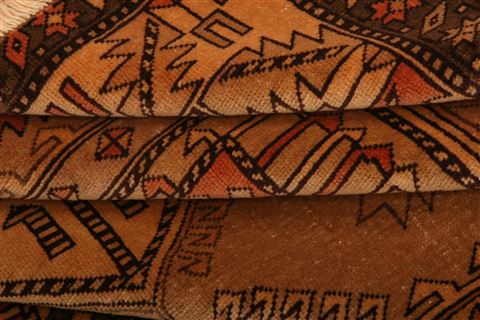 Kazak Brown Hand Knotted 50 X 66 Area Rug 253-26847 Image 6