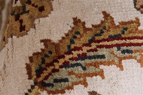Kashan Beige Hand Knotted 54 X 82 Area Rug 250-26853 Image 14