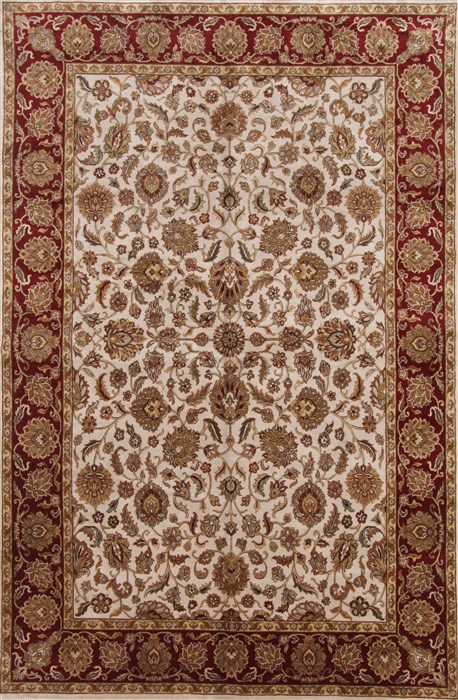 Kashan Beige Hand Knotted 54 X 82 Area Rug 250-26853 Image 0