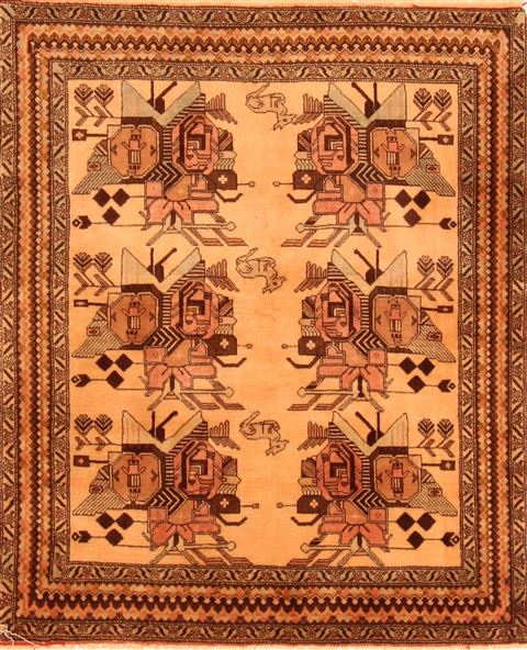 Afshar Brown Hand Knotted 41 X 410 Area Rug 100-26854 Image 0