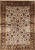 Kashan Beige Hand Knotted 57 X 81  Area Rug 250-26855 Thumb 0