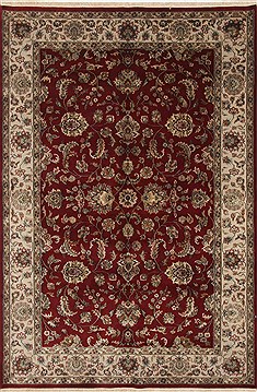 Indian Kashmar Beige Rectangle 5x8 ft Wool Carpet 26856