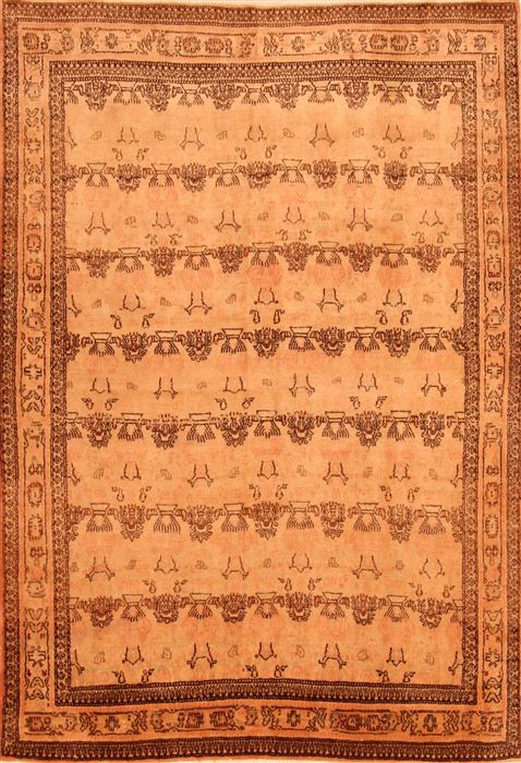Qum Beige Hand Knotted 48 X 69 Area Rug 100-26857 Image 0