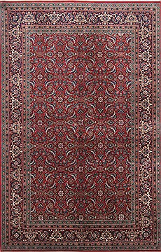 Indian Tabriz Green Rectangle 5x8 ft Wool Carpet 26859