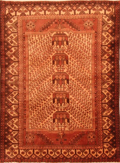 Shahsavan Brown Hand Knotted 44 X 61 Area Rug 100-26862 Image 0