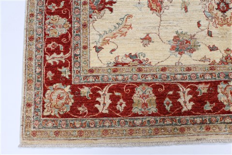 Chobi Beige Hand Knotted 59 X 77 Area Rug 250-26863 Image 9
