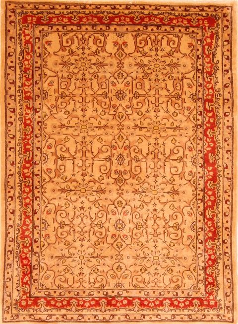 Sarouk Beige Hand Knotted 41 X 57 Area Rug 100-26872 Image 0
