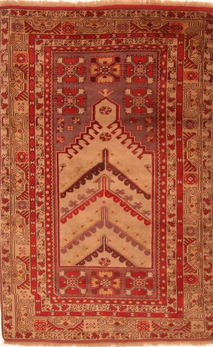 Milas Red Hand Knotted 37 X 57 Area Rug 100-26876 Image 0