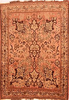 Gabbeh Beige Hand Knotted 3'11" X 5'5"  Area Rug 100-26877