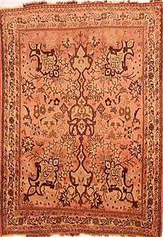 Gabbeh Beige Hand Knotted 3'11" X 5'5"  Area Rug 100-26877