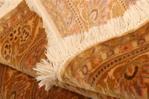 Tabriz Brown Hand Knotted 45 X 67 Area Rug 100-26878 Image 4