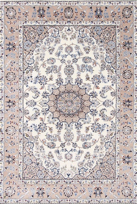 Nain Beige Hand Knotted 57 X 82 Area Rug 250-26881 Image 0