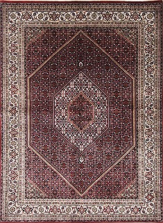 Indian Bidjar Blue Rectangle 6x9 ft Wool Carpet 26883
