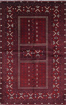 Turkman Beige Hand Knotted 5'2" X 8'1"  Area Rug 250-26885