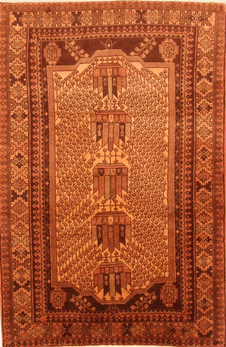 Shahsavan Brown Hand Knotted 42 X 63 Area Rug 100-26888 Image 0