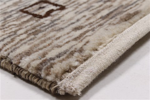 Gabbeh Beige Hand Knotted 57 X 75 Area Rug 250-26907 Image 7
