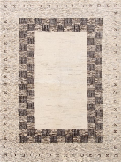 Gabbeh Beige Hand Knotted 57 X 75 Area Rug 250-26907 Image 0