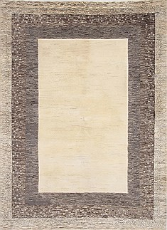 Gabbeh Beige Hand Knotted 5'6" X 7'6"  Area Rug 250-26909