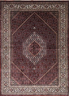 Indian Bidjar Blue Rectangle 6x9 ft Wool Carpet 26918