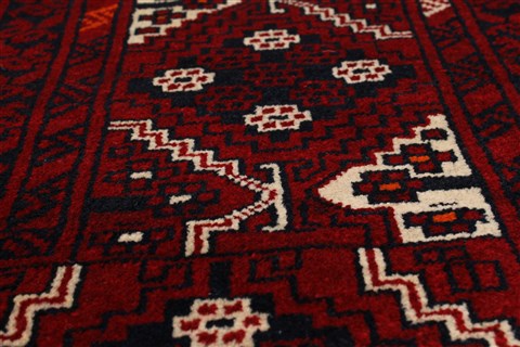 Turkman Blue Hand Knotted 54 X 76 Area Rug 250-26920 Image 8