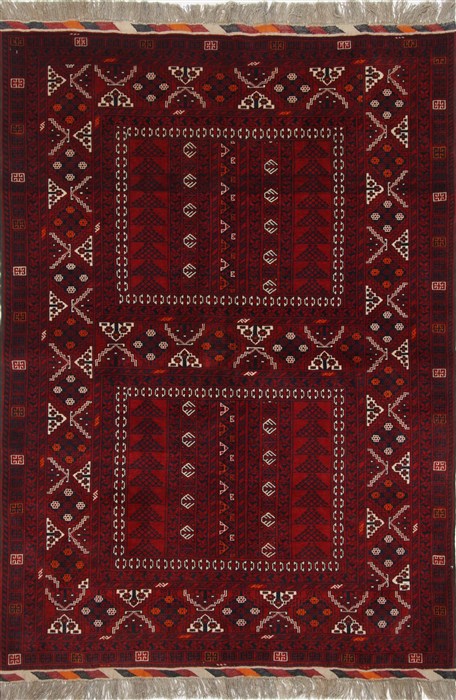 Turkman Blue Hand Knotted 54 X 76 Area Rug 250-26920 Image 0