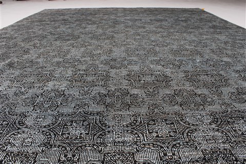 Modern Beige Hand Knotted 90 X 1111 Area Rug 250-26921 Image 3