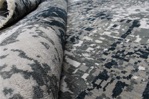 Modern Grey Hand Knotted 811 X 1110 Area Rug 250-26924 Image 10
