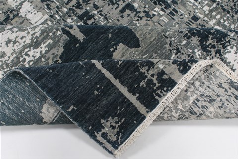 Modern Grey Hand Knotted 811 X 1110 Area Rug 250-26924 Image 1