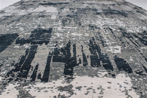 Modern Grey Hand Knotted 811 X 1110 Area Rug 250-26924 Image 3