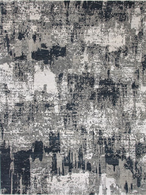 Modern Grey Hand Knotted 811 X 1110 Area Rug 250-26924 Image 0