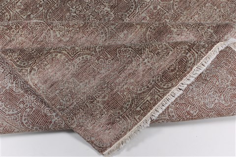 Modern Brown Hand Knotted 811 X 1111 Area Rug 250-26927 Image 9
